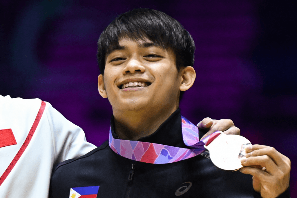 Carlos Yulo won bronze and silver medals from the 2022 World Gymnastics ...